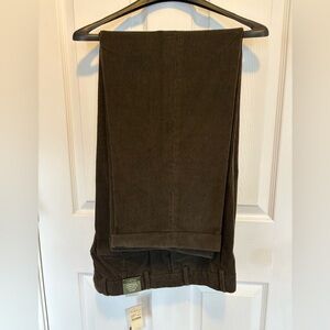 Eddie Bauer Men's Rich Olive Green Corduroy Trousers